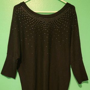 Lane Bryant 14/16 Studded Black Sweater